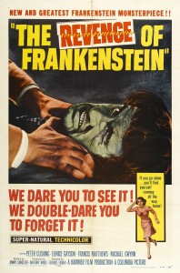 Poster for the movie "The Revenge of Frankenstein"